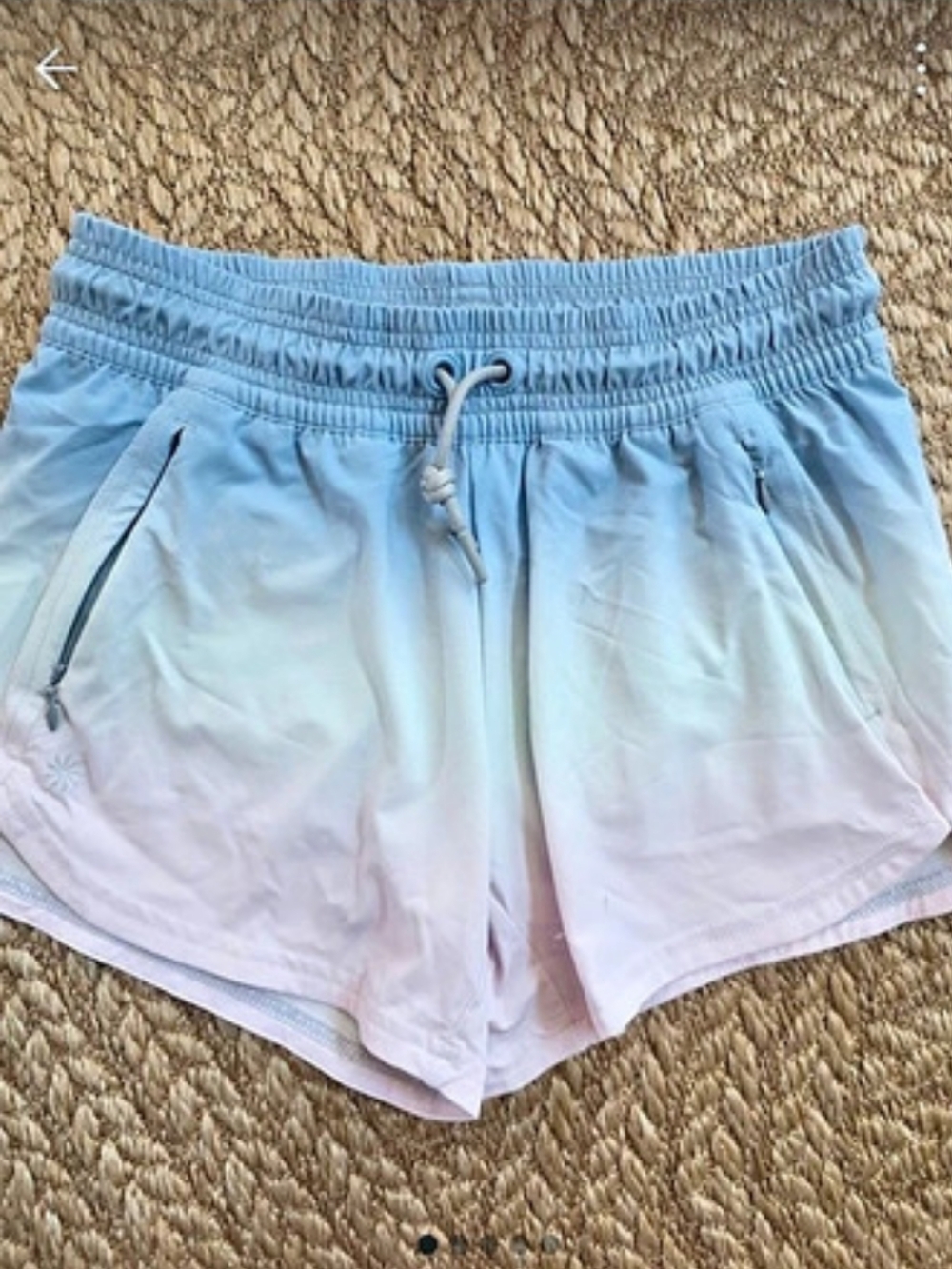 Athleta Girls Athletic Shorts in Blue & Pink Size XLarge